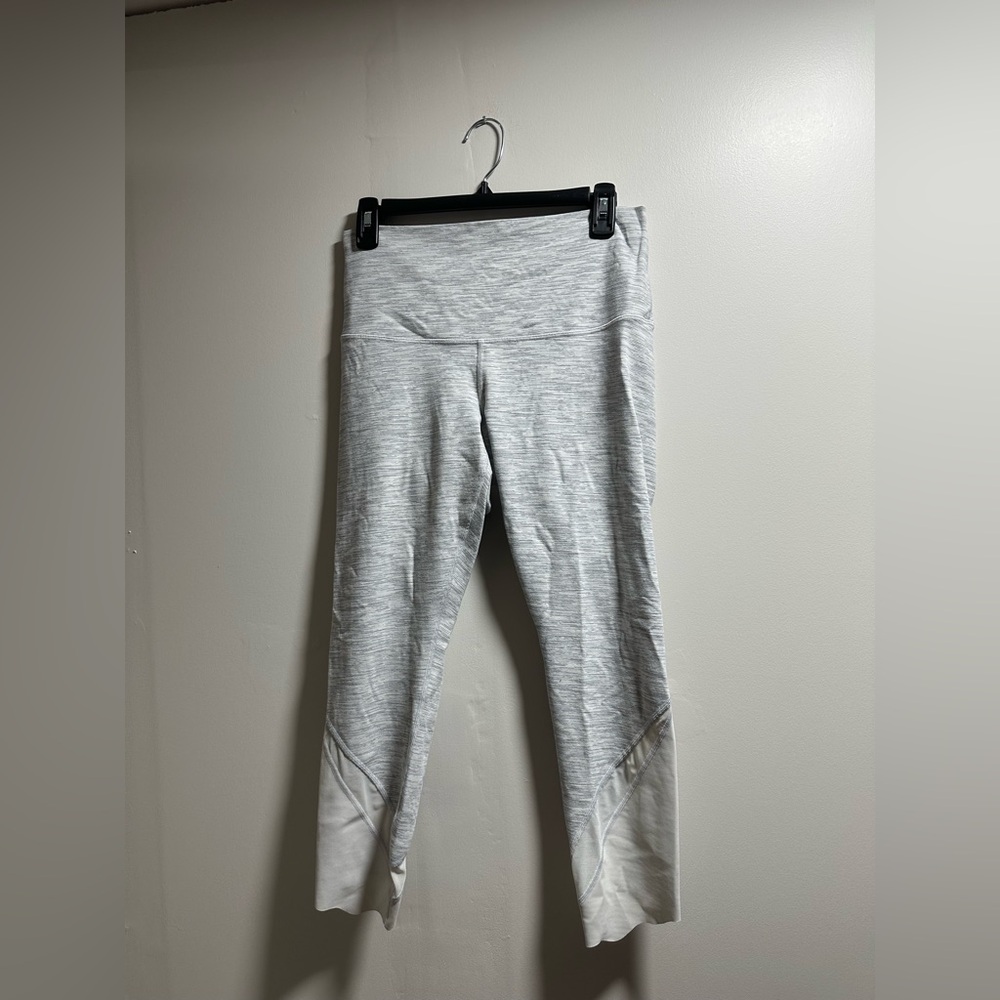 Lululemon Athletica Gray Leggings with Wide Waistband